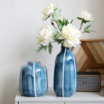 blue ceramic vase modern