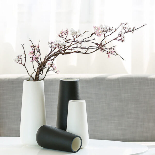 white ceramic simple vase