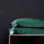 green premium cotton pillowcases