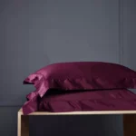 purple cotton set of 2 pillowcases