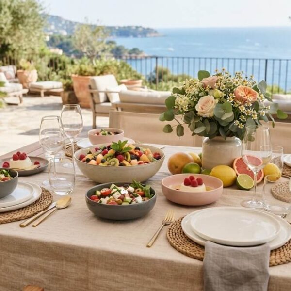 Dining table set outdoor terrace