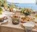 Dining table set outdoor terrace