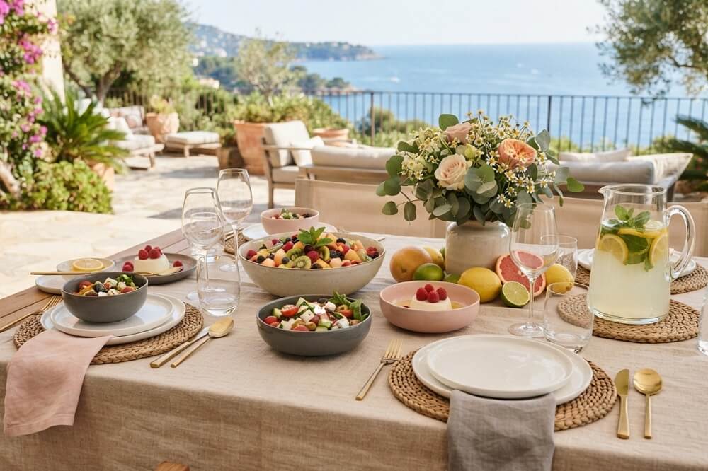Dining table set outdoor terrace