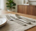 cutlery set on dining table